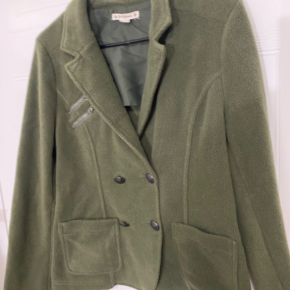 Ruff Hewn Olive Double-Breasted‎ Blazer